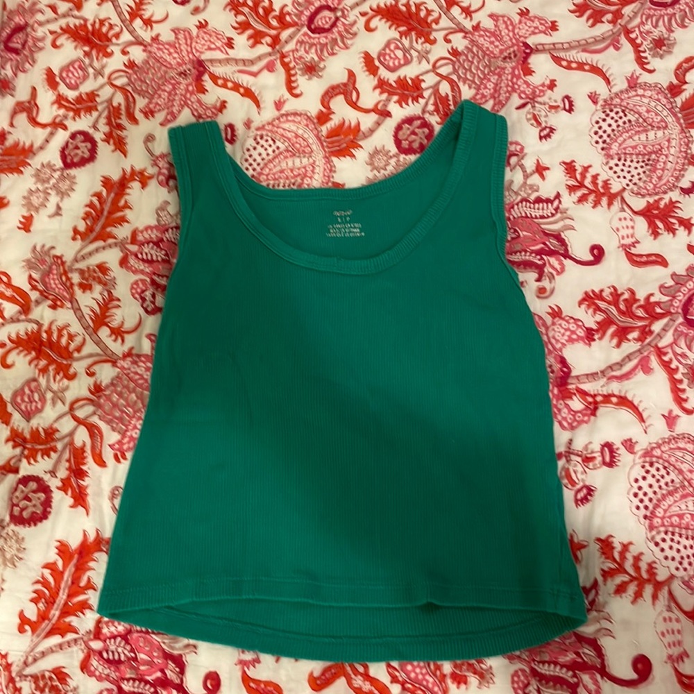 Aerie green cropped tank top